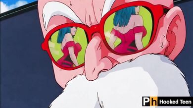 Master Roshi And Bulma Destroyed With Gushing Choked Hungers