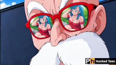 Master Roshi And Bulma Destroyed With Gushing Choked Hungers