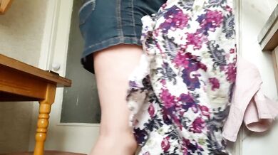 Kitchen Sex Destroyed Me With Lesbian Strapon Toys Choked Gushing Quick Cum