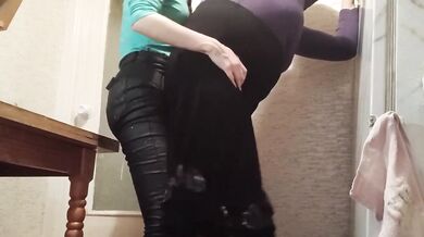 My Hetero Roommate Shattered Her Illusion After I Choked Her With My Strap On In The Hot Kitchen