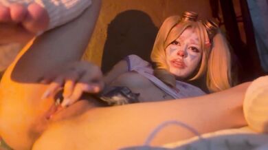 Cute Petite Clown Girl Begwnia Having Fun Masturbating