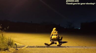 Street Sex Cowgirl Missionary On Asphalt With Perforated Jeans Pussy Dripping Gushing