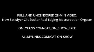 New Satisfyer Clit Sucker Toy Destroyed Wet Pussy Close Up Dripping Juice Solo Female Masturbation Orgasm