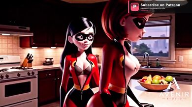 Violet Parr Destroyed By Big Ass Milf Helen Parr Step Mom Crying