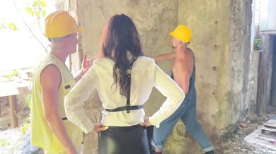 Construction Workers Destroy Boss Gagging Blowjob Big Dick Pussy Public Sex Amateur