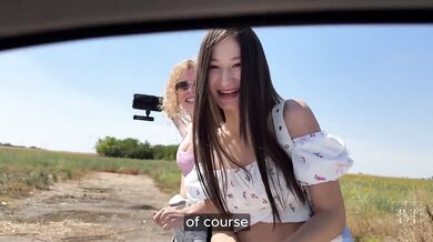 Hitchhiking With Tim Team And Paying With Our Bodies Sloppy Blowjob Cum On Belly Big Dick Luna Rishi Redhead Tattoo Public Homemade