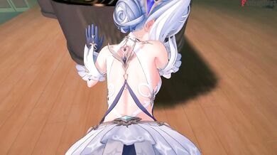 Odette Destroyed By Deepthroat And Rough Sex At The Theater Genshin Impact Hentai Parody