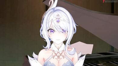 Odette Destroyed By Deepthroat And Rough Sex At The Theater Genshin Impact Hentai Parody