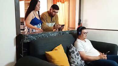 I Destroyed My Curvy Stepmom With Hard Rough Sex While My Cuckold Watched From The Living Room Sofa