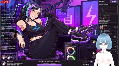 Horny Streamer Destroyed By Big Dick Gushing Hentai Gameplay
