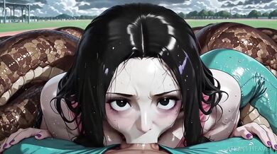 Lamia With Big Tits Gives Huge Cock Gushing Blowjob And Big Cumshot 3D Hentai