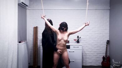 Sinea Gets Tied Up Edged and Drained by Vampire Roman Halloween Roleplay