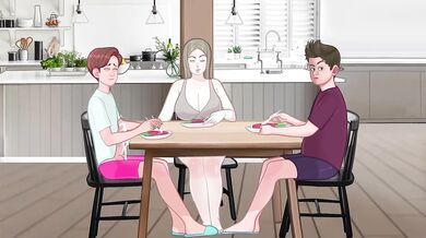 SexNote 78 Destroyed Best Friend Mom Handjob Cumshot Dinner Big Tits Milf
