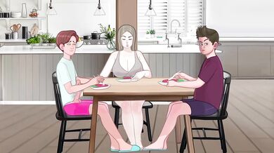 SexNote 78 Destroyed Best Friend Mom Handjob Cumshot Dinner Big Tits Milf