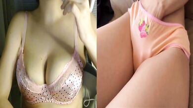 Hottest Pussy Rubbing and Sexy Cum on Roommate Kinky Panties Porn React