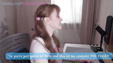 Destroyed Gushing Sloppy Blowjob Redhead Slut Submits To My Cock Gamer Girl