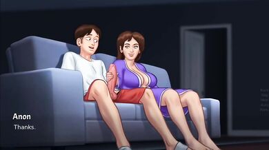 Debbie Gives Anon a Hot Blowjob for the First Time in Summer Time Saga Parody