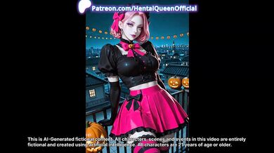 Halloween Lesbian Couple Strap-On Sex Destroyed Gushing Choked Oiled Big Tits Big Ass Outdoor Latex
