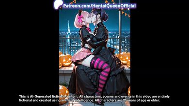 Halloween Lesbian Couple Strap-On Sex Destroyed Gushing Choked Oiled Big Tits Big Ass Outdoor Latex