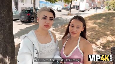 Vip4k Lesbians Licking Pussies In Front Of A Stranger For Money Destroyed Gushing Choked