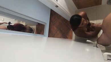 Sloppy Deepthroat Destroyed By Redhead Stepsis Gushing Cumshot In Shower