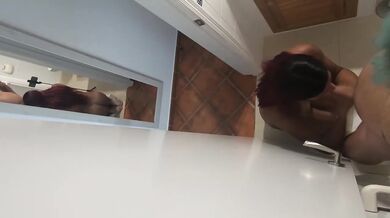 Sloppy Deepthroat Destroyed By Redhead Stepsis Gushing Cumshot In Shower