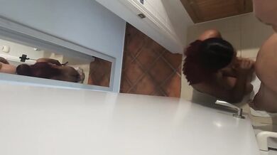 Sloppy Deepthroat Destroyed By Redhead Stepsis Gushing Cumshot In Shower