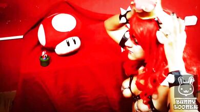 Bowsette Destroys You POV Blowjob Gushing Cumshot Big Tits Latina Leather Redhead