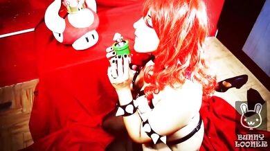 Bowsette Destroys You POV Blowjob Gushing Cumshot Big Tits Latina Leather Redhead