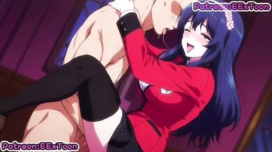 Kakegurui Hentai Anime Hanatemari Tsuzura Big Tits Blowjob Cumshot By eextoon