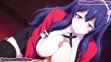 Kakegurui Hentai Anime Hanatemari Tsuzura Big Tits Blowjob Cumshot By eextoon