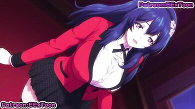 Kakegurui Hentai Anime Hanatemari Tsuzura Big Tits Blowjob Cumshot By eextoon