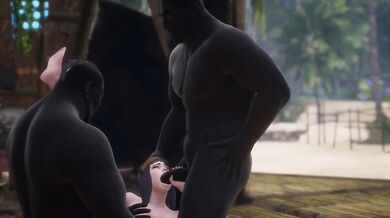 My MILF wife destroyed by three huge black jocks in a hardcore gangbang orgy
