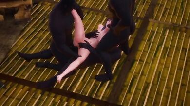 My MILF wife destroyed by three huge black jocks in a hardcore gangbang orgy