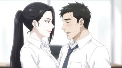 Office secretary seduces boss for anal blowjob and squirt while fucking with stockings
