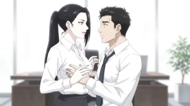 Office secretary seduces boss for anal blowjob and squirt while fucking with stockings