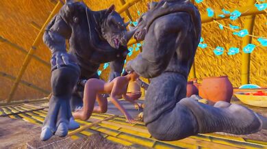 Two Furry Aliens Destroyed My Wife With Rough Double Anal Squirting French 3some