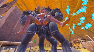 Two Furry Aliens Destroyed My Wife With Rough Double Anal Squirting French 3some