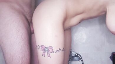 Surprise Shower Showdown Destroyed Big Tits Gushing Squirting Cumshot Hardcore