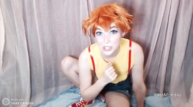 POV Misty Delivers Bare Bottom Spanking OTK As The Official Cerulean City Gym Leader