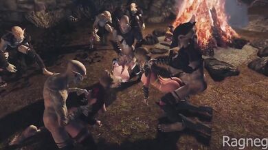 Elves Destroyed By Falmers Gushing Creampie Gangbang Monster Butt Big Tits Skyrim 3D HD