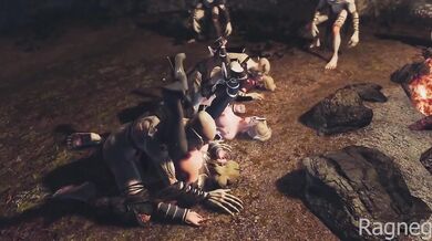Elves Destroyed By Falmers Gushing Creampie Gangbang Monster Butt Big Tits Skyrim 3D HD