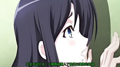Hentai brunette amateur anime girl destroyed gushing choked from home guard duty
