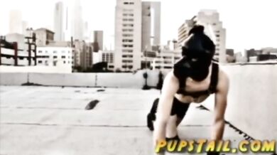 Downtown Puppy Slave Domination Dog Collar Public Crash