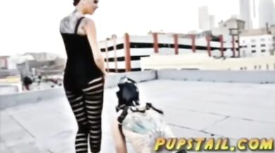 Downtown Puppy Slave Domination Dog Collar Public Crash