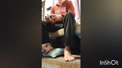 Submissive Wife Kneels To Worship His Cock While He Games Against Valkyrie Queen