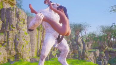 Olivia Furry Beast Destroys Tight Pussy and Ass with Massive Horse Cock Rough Bukkake Anal Gushing 60FPS