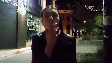 Inhale 46 Smoking Fetish Public Nudity with Gypsy Dolores Montreal