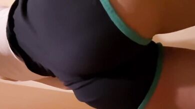 German Babe Shows Perfect Ass And Tits In Black Thong