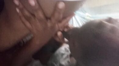 Ebony Hood Thot Gushes Sloppy Blowjob Cumload Inside Tenements Cottage Amateur POV HD